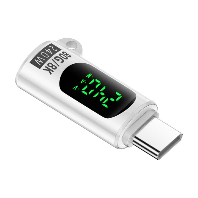 Adattatore USB-C maschio a USB-C femmina 240W 80Gbps con display
