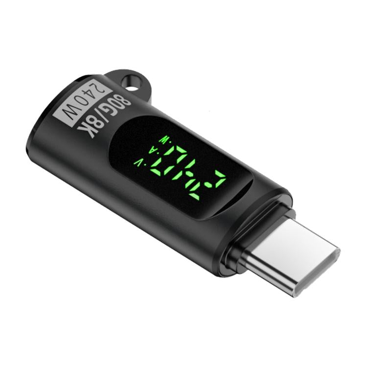 Adattatore USB-C maschio a USB-C femmina 240W 80Gbps con display