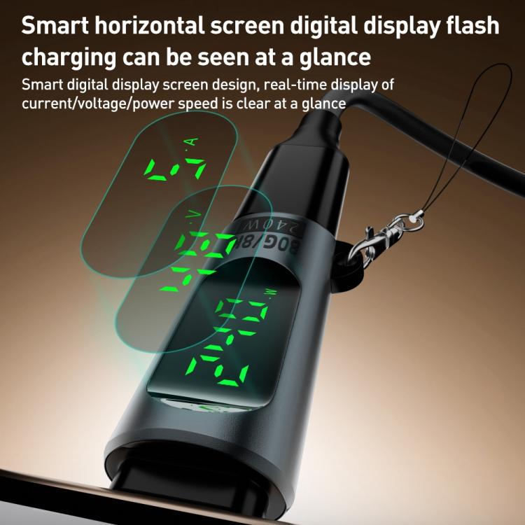 Adattatore USB-C maschio a USB-C femmina 240W 80Gbps con display