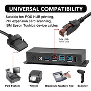 Cavo dati USB alimentato a 24 V a 8 pin per stampanti e sistemi POS, 1.8m