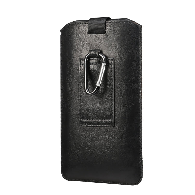 Ultra-sottile Semplice Coulisse Piatto Orizzontale Appeso Marsupio Custodia in pelle per telefono, adatta per smartphone da 4,7-5,2 pollici, For 4.7-5.2 inch
