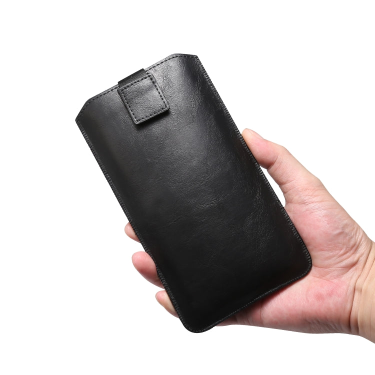 Ultra-sottile Semplice Coulisse Piatto Orizzontale Appeso Marsupio Custodia in pelle per telefono, adatta per smartphone da 4,7-5,2 pollici, For 4.7-5.2 inch