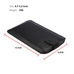 Ultra-sottile Semplice Coulisse Piatto Orizzontale Appeso Marsupio Custodia in pelle per telefono, adatta per smartphone da 4,7-5,2 pollici, For 4.7-5.2 inch