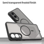 Custodia per telefono Magsafe in TPU ibrida per PC e Fan Dun Series, con finitura satinata, For Samsung Galaxy S25 Edge 5G, For Samsung Galaxy S25 5G, For Samsung Galaxy S25+ 5G, For Samsung Galaxy S25 Ultra 5G, For Samsung Galaxy S24 FE 5G