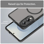 Custodia per telefono Magsafe in TPU ibrida per PC e Fan Dun Series, con finitura satinata, For Samsung Galaxy S25 Edge 5G, For Samsung Galaxy S25 5G, For Samsung Galaxy S25+ 5G, For Samsung Galaxy S25 Ultra 5G, For Samsung Galaxy S24 FE 5G