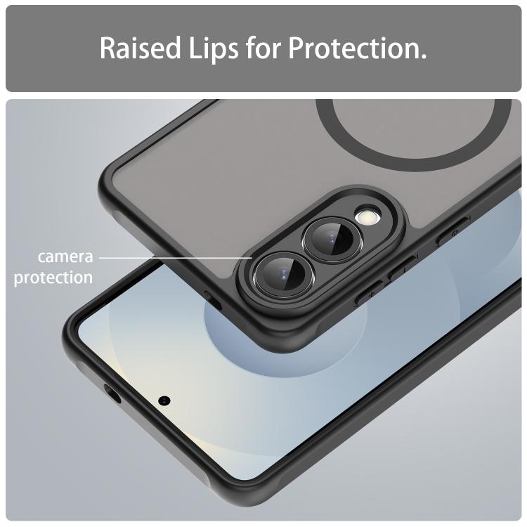 Custodia per telefono Magsafe in TPU ibrida per PC e Fan Dun Series, con finitura satinata, For Samsung Galaxy S25 Edge 5G, For Samsung Galaxy S25 5G, For Samsung Galaxy S25+ 5G, For Samsung Galaxy S25 Ultra 5G, For Samsung Galaxy S24 FE 5G