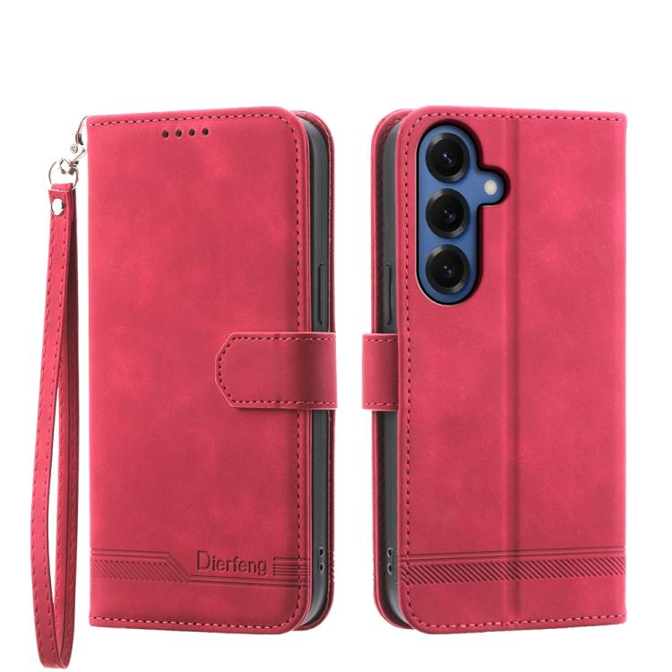 Custodia per telefono in pelle PU ibrida TPU Dream Line Dierfeng, For Galaxy S26 5G, For Galaxy S25 FE 5G, For Galaxy S25 Edge 5G
