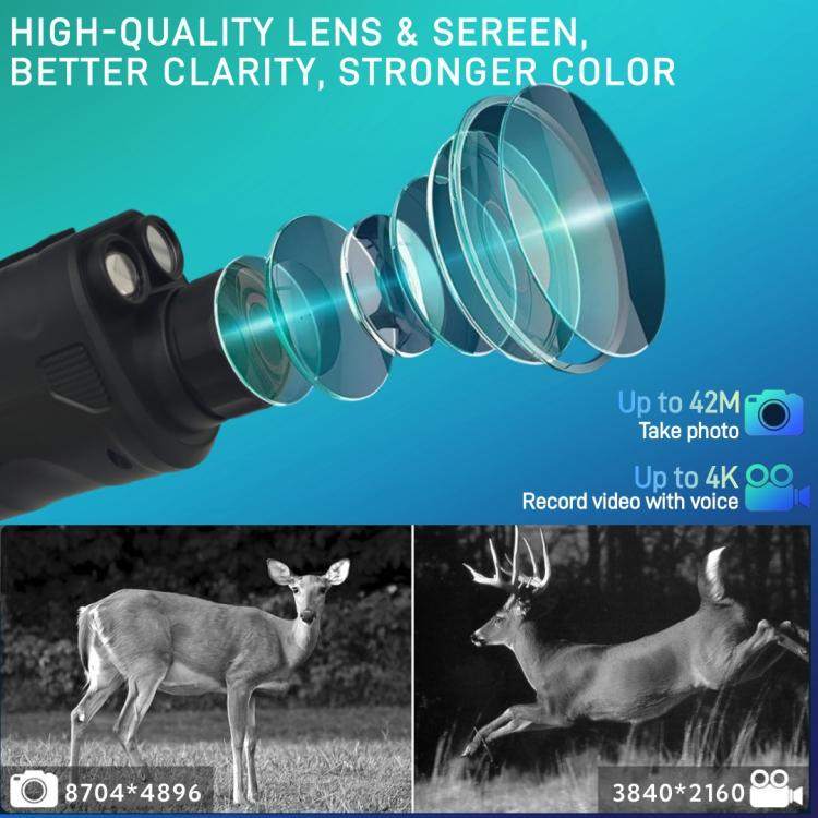 NVG07S Dispositivo monoculare per esterni con schermo OLED rotondo da 1,39 pollici e visione notturna a infrarossi, da indossare sulla testa.
