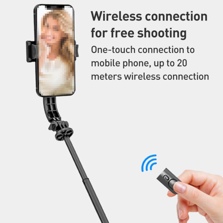 Lenovo Thinkplus H11L Premium Edition Aluminum Alloy Bluetooth Selfie Stick with Dual Fill Lights, 1.1m