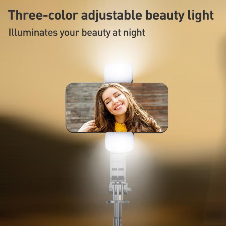 Lenovo Thinkplus H11L Premium Edition Aluminum Alloy Bluetooth Selfie Stick with Dual Fill Lights, 1.1m