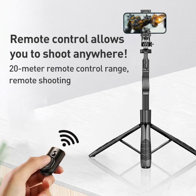 Lenovo Thinkplus H18B Flagship Stainless Steel Bluetooth Selfie Stick, 1.8m