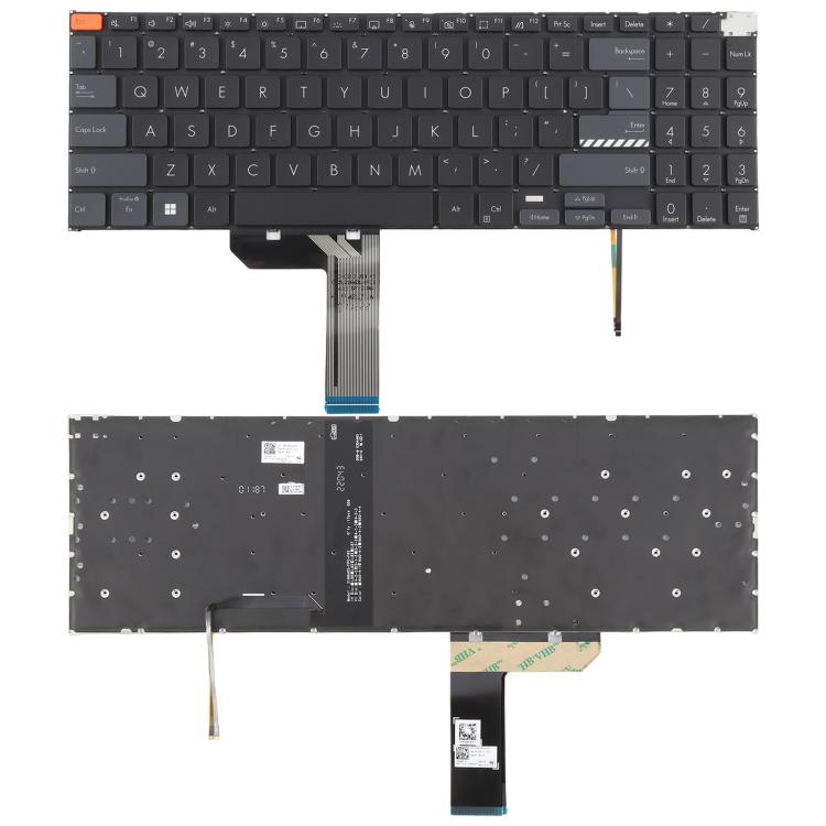 Tastiera retroilluminata per laptop Asus Vivobook Pro 15X OLED K6501 M6501 (versione USA), K6501 (Black), K6501 (White)