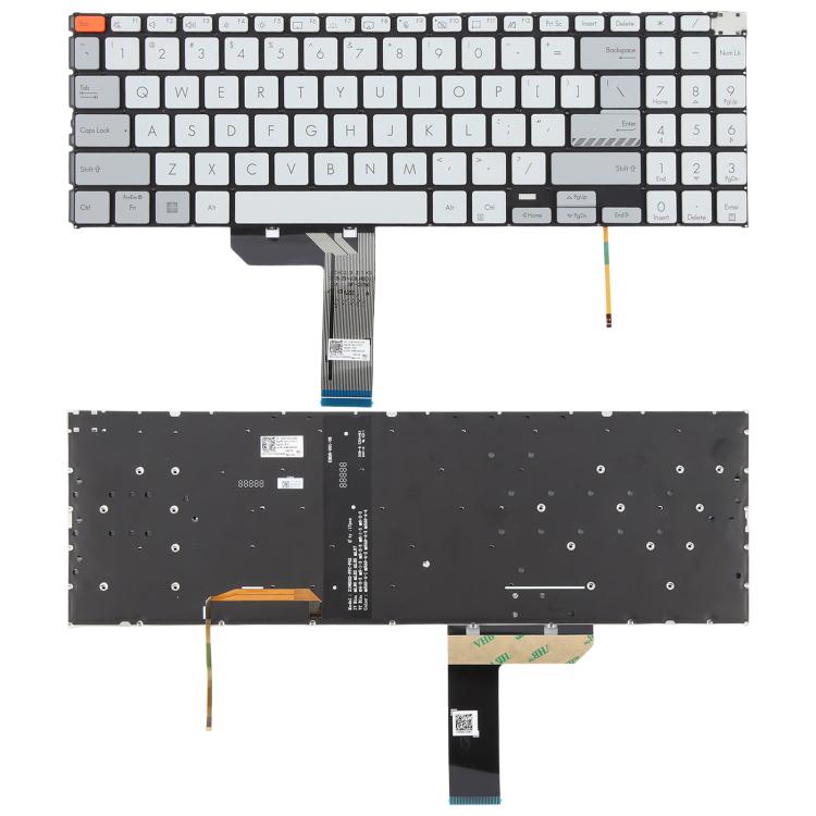 Tastiera retroilluminata per laptop Asus Vivobook Pro 15X OLED K6501 M6501 (versione USA), K6501 (Black), K6501 (White)