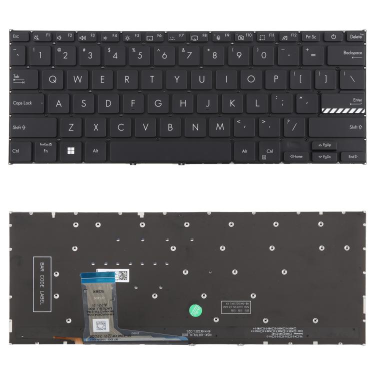 Tastiera retroilluminata per laptop, versione USA, compatibile con Asus VivoBook 14 Pro X1402 M1402 D1402 F1402 X1403Z X1402Z, X1402 (Black)