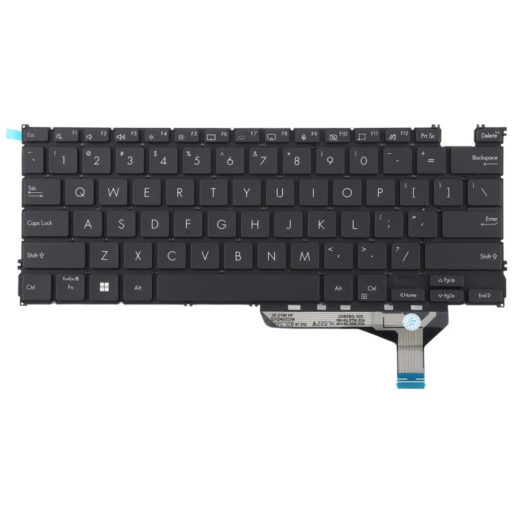 Tastiera retroilluminata per laptop Asus Zenbook 14 OLED UX3402 UX3402Z UX3402ZA UX3402VA UM5302T UM3402 NSK-UA74LN, versione USA., UX3402