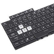 Tastiera retroilluminata a 16 pin colorata, versione USA, per laptop Asus ROG Strix Scar G512 G512LV G512LW G512LI, G512 (Transparent keycaps)