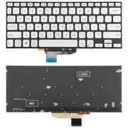 Tastiera retroilluminata per laptop, versione USA, compatibile con Asus VivoBook S14 K430 A430 X430 S403 S4300F S4300U, S14 (Black), S14 (Silver)