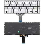 Tastiera retroilluminata per laptop Asus VivoBook S14 X421 X421DA X421UA X421EP X421EQ X421JQ X421FP X421FF X421FL (versione USA), X421 (Silver)