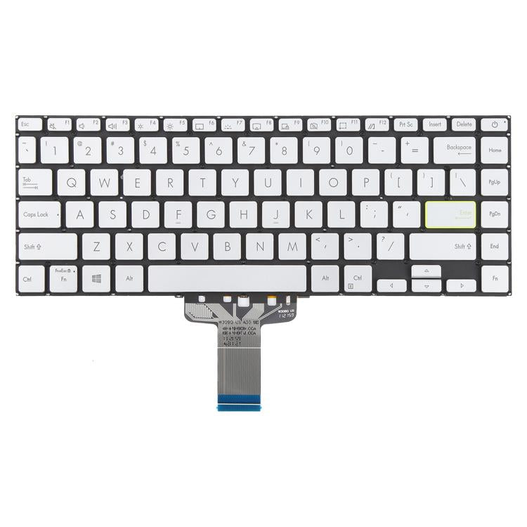 Tastiera retroilluminata per laptop Asus VivoBook S14 X421 X421DA X421UA X421EP X421EQ X421JQ X421FP X421FF X421FL (versione USA), X421 (Silver)