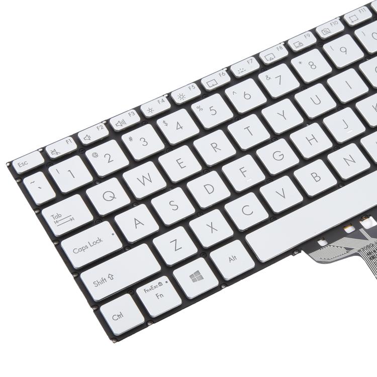 Tastiera retroilluminata per laptop Asus VivoBook S14 X421 X421DA X421UA X421EP X421EQ X421JQ X421FP X421FF X421FL (versione USA), X421 (Silver)
