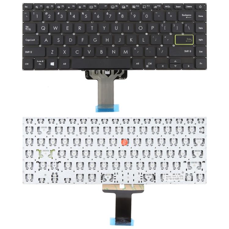 Tastiera per laptop versione USA per Asus VivoBook S14 X421 X421DA X421UA X421EP X421EQ X421JQ X421FP X421FF X421FL, X421 (Black)