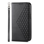 Custodia per telefono in pelle con texture a griglia cubica effetto vitello, con chiusura magnetica., For Galaxy S26 FE 5G, For Galaxy S26+ 5G, For Galaxy S26 Edge 5G, For Galaxy S26 Ultra 5G