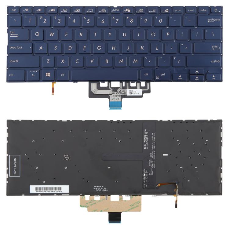 Tastiera retroilluminata per laptop Asus ZenBook 14 UX434 UX434F UX434FA UX434FL UX434FLC, versione USA., UX434