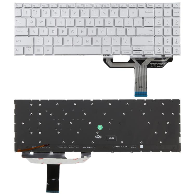 Tastiera retroilluminata per laptop Asus Vivobook 15 X1502 X1502ZA X1502Z X1502VA B1502 B1502CBA, versione USA., X1502