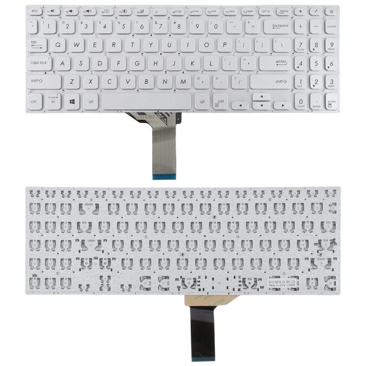 Tastiera per laptop versione USA per Asus S530 S530U S530F S15 S530UA S530UN S5300 S5300F S5300FN S5300U S5300UN X530 X530M, S530 (Silver), S530 (Black)