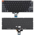 Tastiera retroilluminata per laptop versione USA per Asus Vivobook Pro 14X M7400 M4700 M4700QC M4700PC M7600 M3400 M3401 M3401Q X7400 X3400 X3400P K3400P, M7400 (Black), M7400 (Gray)