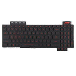 Tastiera retroilluminata per laptop, versione USA, compatibile con Asus FX63 FX63V FX503VM FX503VD ZX63VE FZ63V GL503VS, FX63 (Red), FX63 (White)
