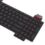 Tastiera retroilluminata per laptop, versione USA, compatibile con Asus FX63 FX63V FX503VM FX503VD ZX63VE FZ63V GL503VS, FX63 (Red), FX63 (White)