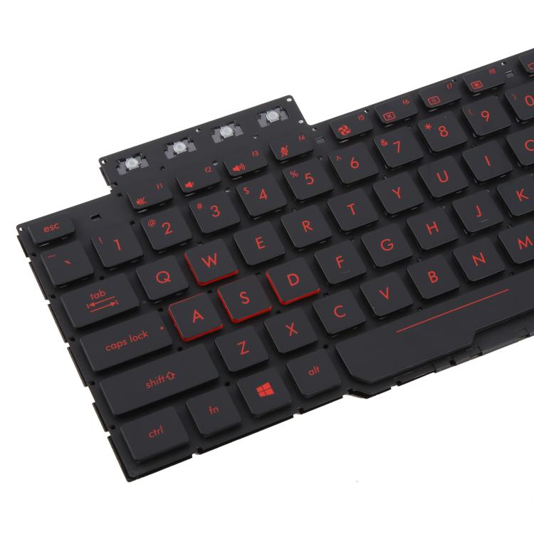 Tastiera retroilluminata per laptop, versione USA, compatibile con Asus FX63 FX63V FX503VM FX503VD ZX63VE FZ63V GL503VS, FX63 (Red), FX63 (White)