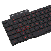Tastiera retroilluminata per laptop, versione USA, compatibile con Asus FX63 FX63V FX503VM FX503VD ZX63VE FZ63V GL503VS, FX63 (Red), FX63 (White)
