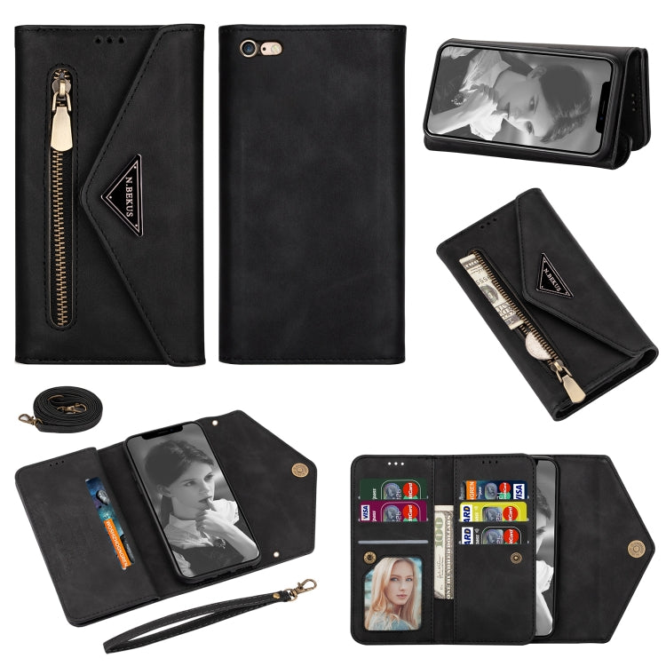 Custodia portafoglio in pelle flip per iPhone compatibile