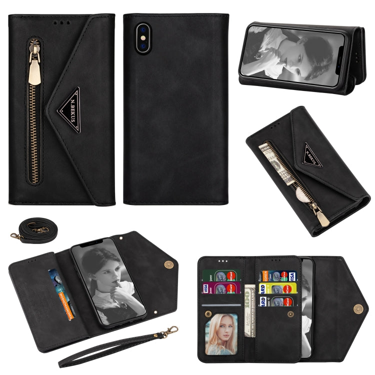Custodia portafoglio in pelle per iPhone XR e XS Max
