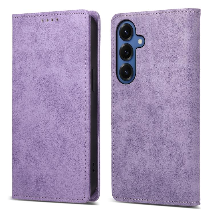 Custodia per telefono in pelle con protezione RFID magnetica, tinta unita, ideale per il lavoro., For Galaxy S26 FE 5G, For Galaxy S26+ 5G, For Galaxy S26 Edge 5G, For Galaxy S26 Ultra 5G