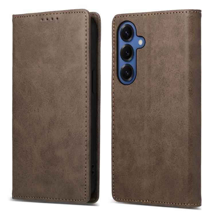 Custodia per telefono in pelle con protezione RFID magnetica, tinta unita, ideale per il lavoro., For Galaxy S26 5G, For Galaxy S25 FE 5G, For Galaxy S25 Edge 5G