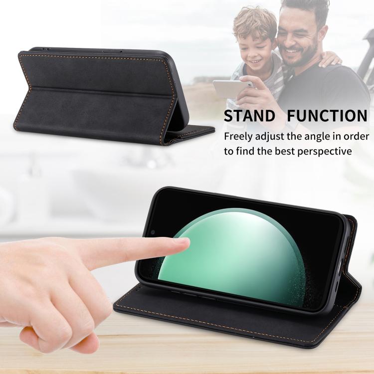 Custodia per telefono in pelle con protezione RFID magnetica, tinta unita, ideale per il lavoro., For Galaxy S26 FE 5G, For Galaxy S26+ 5G, For Galaxy S26 Edge 5G, For Galaxy S26 Ultra 5G