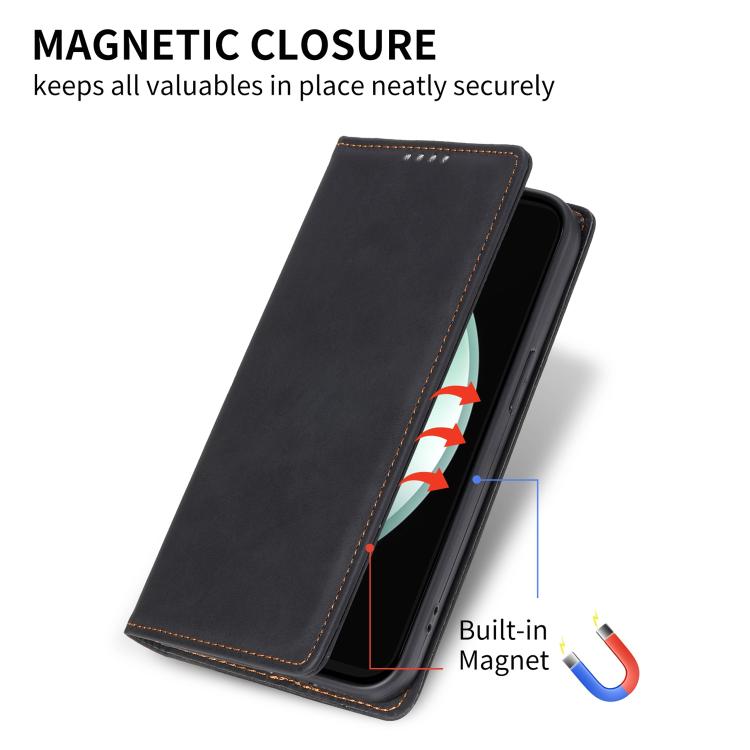 Custodia per telefono in pelle con protezione RFID magnetica, tinta unita, ideale per il lavoro., For Galaxy S26 FE 5G, For Galaxy S26+ 5G, For Galaxy S26 Edge 5G, For Galaxy S26 Ultra 5G
