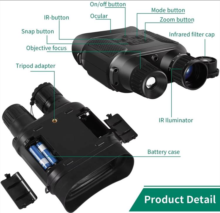 NVG400PRO: binocolo digitale per visione notturna con schermo LCD da 3 pollici.