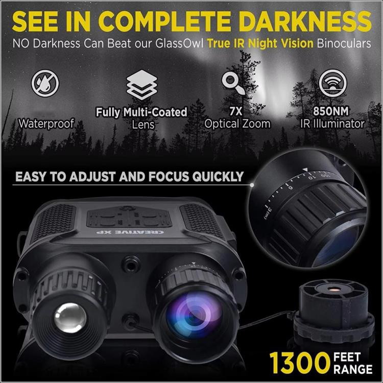 NVG400PRO: binocolo digitale per visione notturna con schermo LCD da 3 pollici.