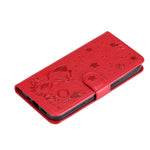 Custodia per telefono in pelle con stampa a rilievo di gatto e ape., For Samsung Galaxy A36 5G / M56 5G, For Samsung Galaxy A06 5G / 4G, For Samsung Galaxy A56 5G