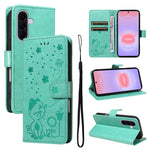 Custodia per telefono in pelle con stampa a rilievo di gatto e ape., For Samsung Galaxy A57 5G, For Samsung Galaxy A37 5G, For Galaxy A27 5G, For Samsung Galaxy A07 5G