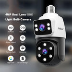 Lampadina con telecamera 4MP HD dual lens E27 IP66