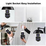 Lampadina con telecamera 4MP HD dual lens E27 IP66