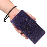 Custodia per telefono in pelle con motivo a girasole in rilievo., For Samsung Galaxy A07 5G, For Samsung Galaxy A36 5G / M56 5G, For Samsung Galaxy A06 5G / 4G