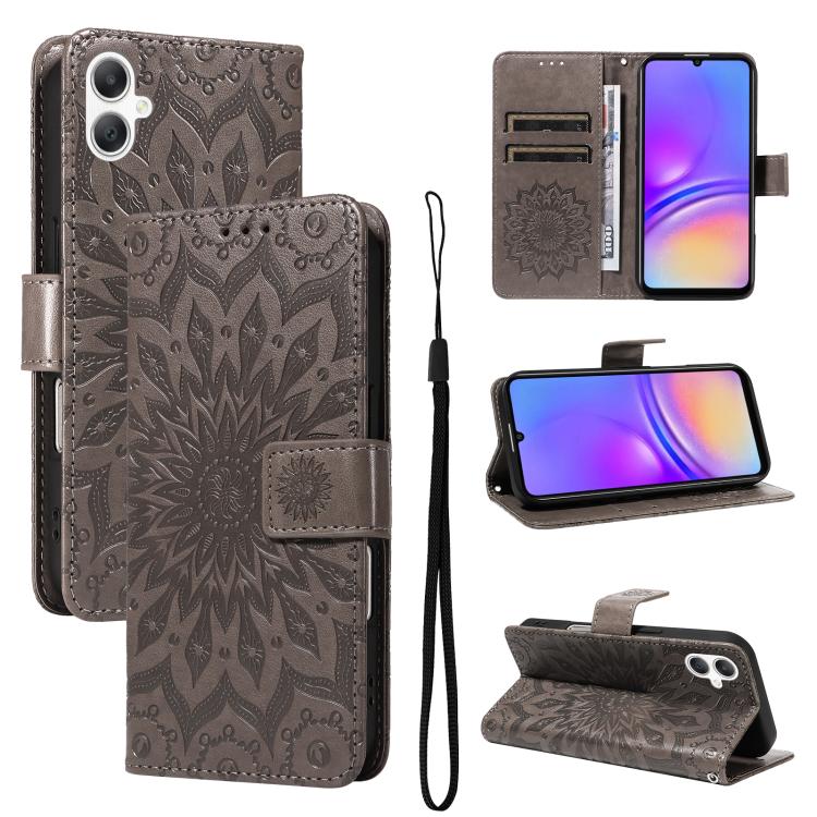 Custodia per telefono in pelle con motivo a girasole in rilievo., For Samsung Galaxy A07 5G, For Samsung Galaxy A36 5G / M56 5G, For Samsung Galaxy A06 5G / 4G