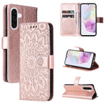 Custodia per telefono in pelle con motivo a girasole in rilievo., For Samsung Galaxy A07 5G, For Samsung Galaxy A36 5G / M56 5G, For Samsung Galaxy A06 5G / 4G