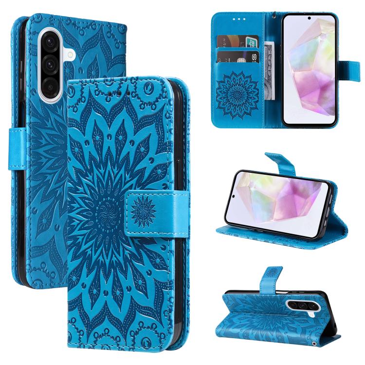 Custodia per telefono in pelle con motivo a girasole in rilievo., For Samsung Galaxy A07 5G, For Samsung Galaxy A36 5G / M56 5G, For Samsung Galaxy A06 5G / 4G
